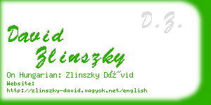 david zlinszky business card